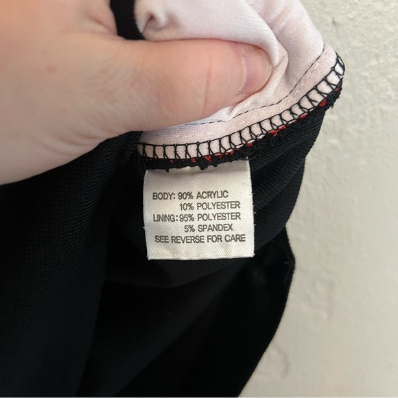 Exclusively Misook Red/Black Colorblock Stretch Pencil Dress Size Large - Picture 7 of 8